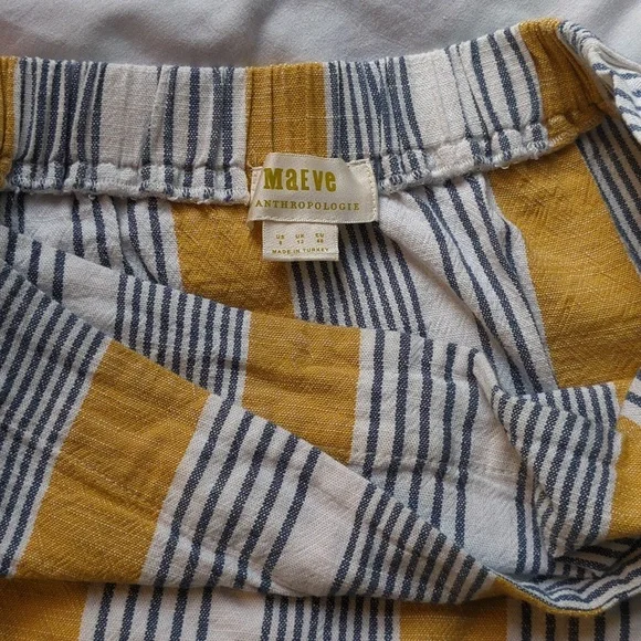 Maeve Striped Midi Laura Wrap Skirt Size 8 - Picture 2 of 8